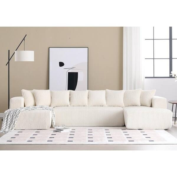 130.31'' Corduroy Modular U-Shaped Large Sofa - Bed Bath & Beyond - 40946449 | Bed Bath & Beyond