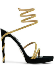 René Caovilla Cleo crystal-embellished Sandals | Black | FARFETCH CA