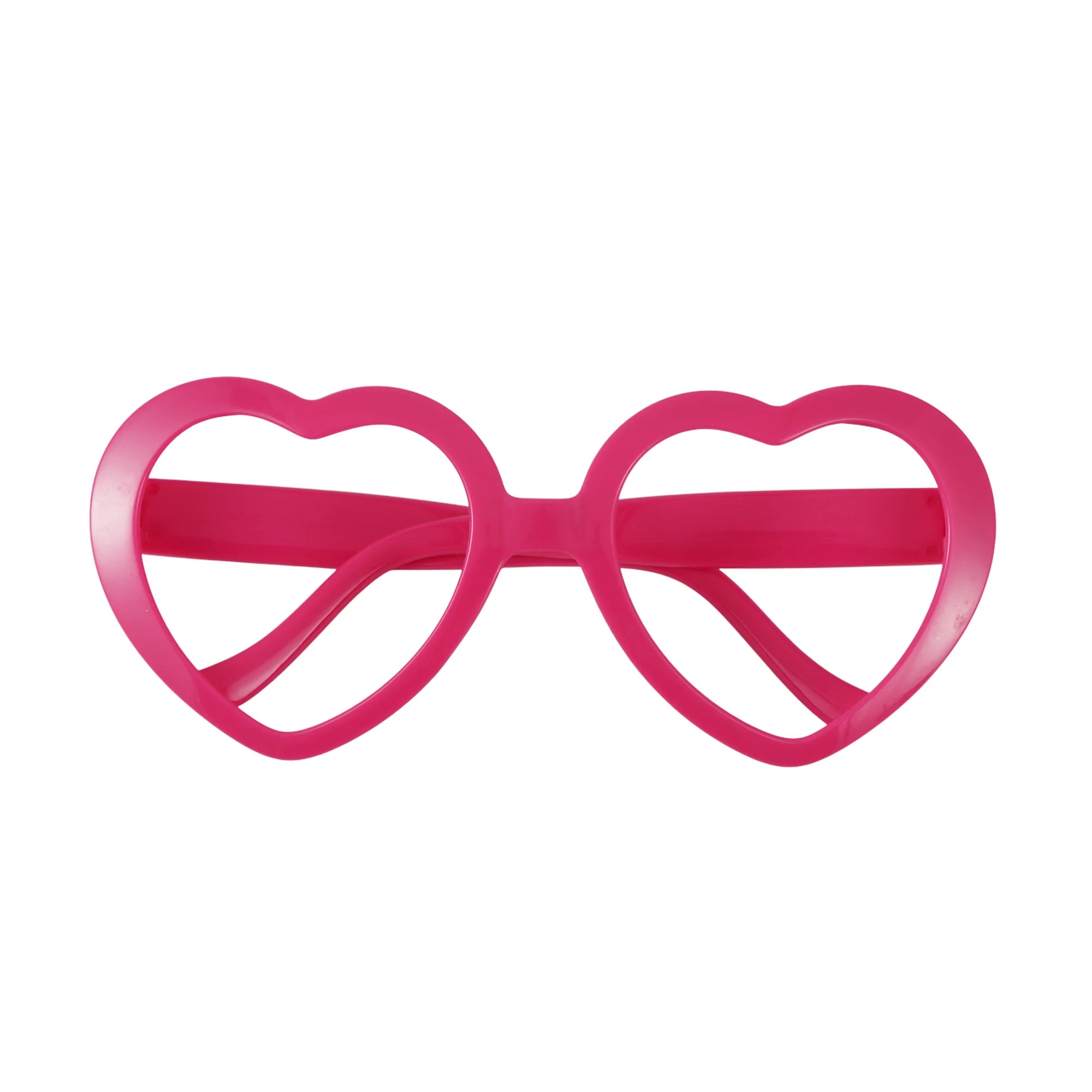 Plastic Heart No Lens Party Glasses, Pink, Valentine's Day by Way To Celebrate | Walmart (US)