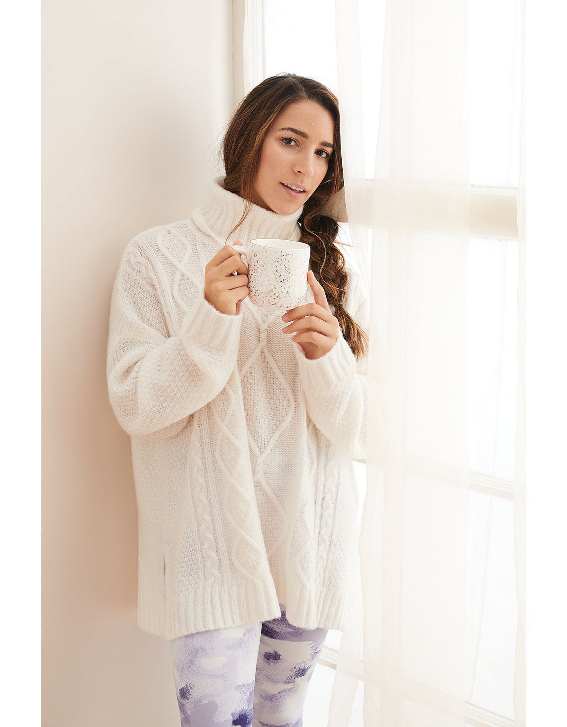 Aerie Oversized Cable Turtleneck | American Eagle Outfitters (US & CA)