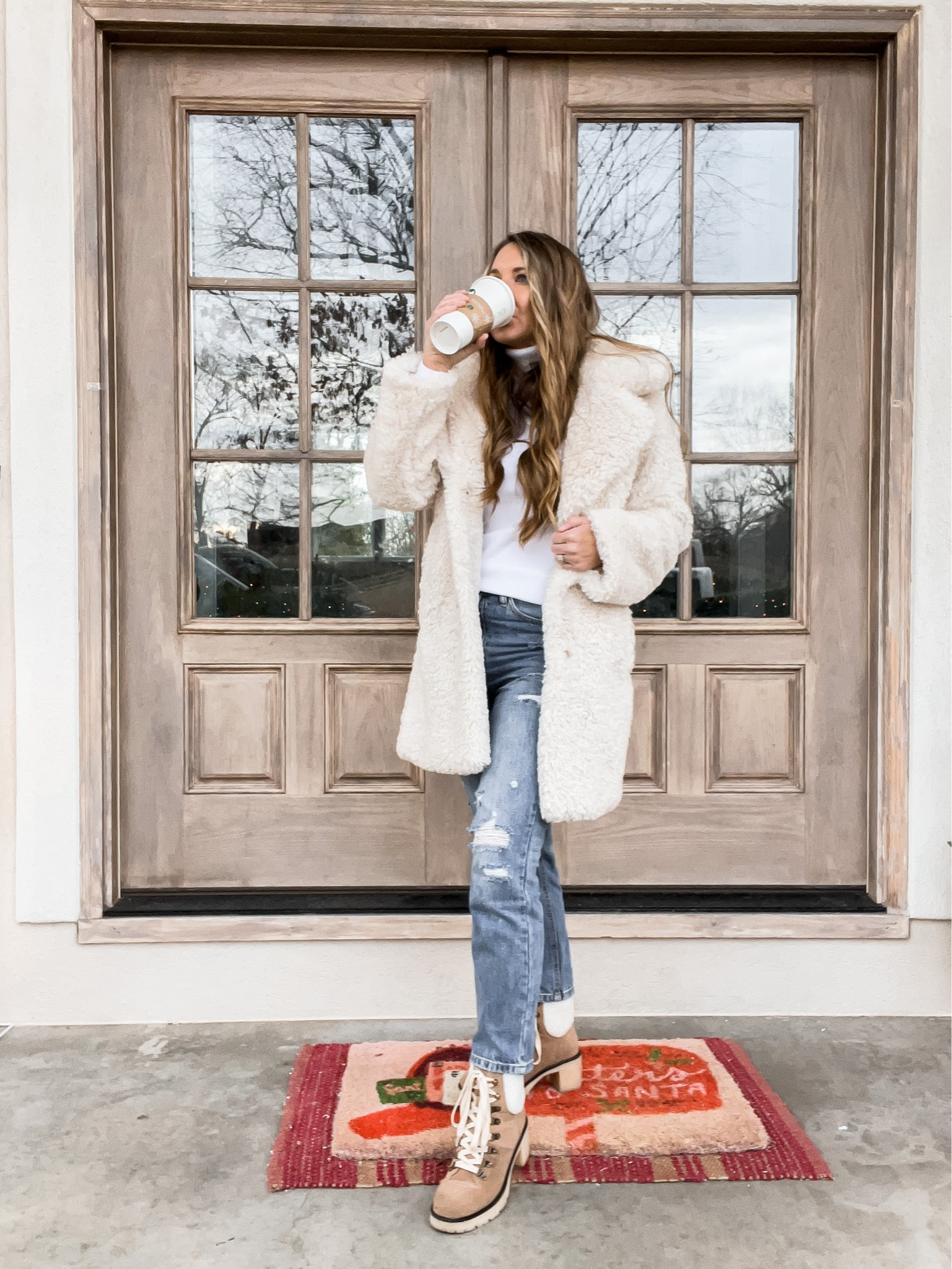 Winter outfit, winter look, winter style, teddy coat, turtleneck sweater

#LTKshoecrush #LTKSeasonal #LTKstyletip