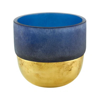Mercer41 Small Glass Votive Holder Size: 5.5" H x 4.25" W x 4.25" D, Colour: Blue | Wayfair North America