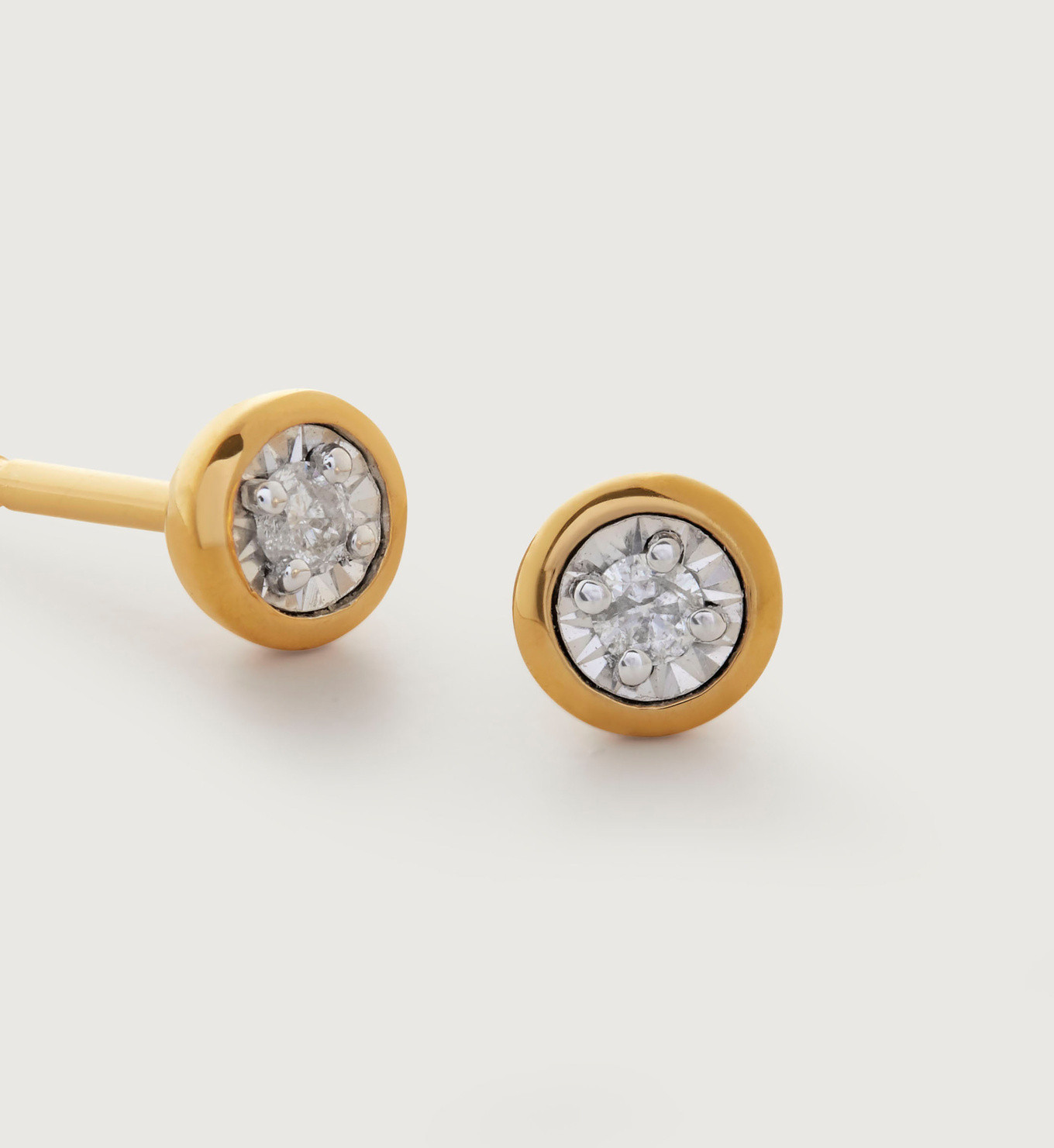 Diamond Essential Small Stud Earrings | Monica Vinader (US)