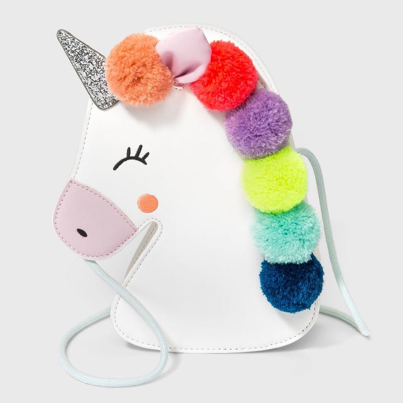 Kids' Pom Pom Unicorn Crossbody Bag - Cat & Jack™ White | Target