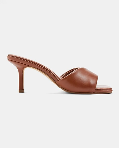 Wrap Band Square Toe Mid Heeled Sandals | Express