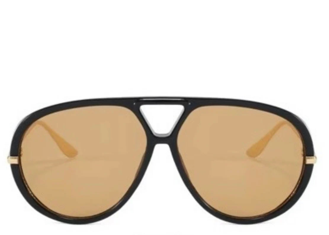 Madrid Black & Brown Oversized Aviator Sunglasses | Jewel Boutique