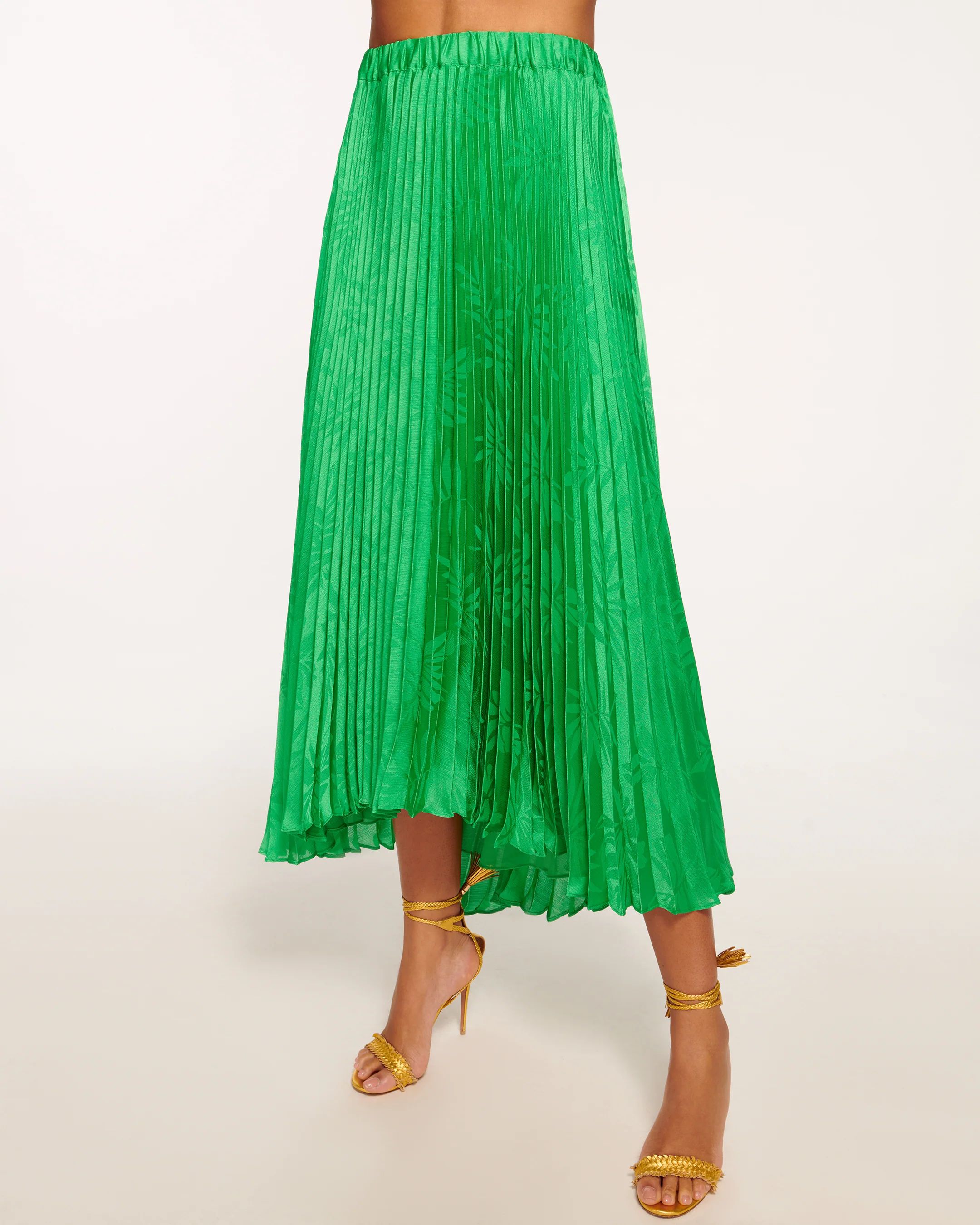 Kali Pleated Midi Skirt | Ramy Brook