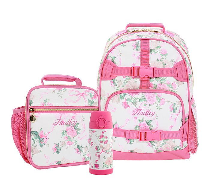 Mackenzie LoveShackFancy Cabbage Rose Backpack & Lunch Bundle, Set of 3 | Pottery Barn Kids