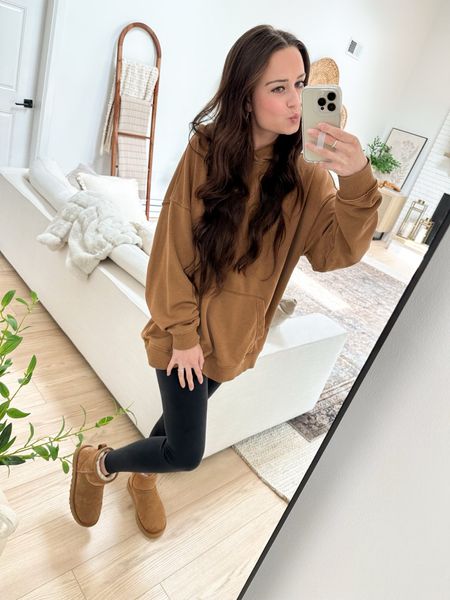 Perfect outfit for the chilly spring mornings! Cozy oversized Walmart sweatshirt that pairs perfect with leggings from Amazon. 

#LTKstyletip #LTKfindsunder50