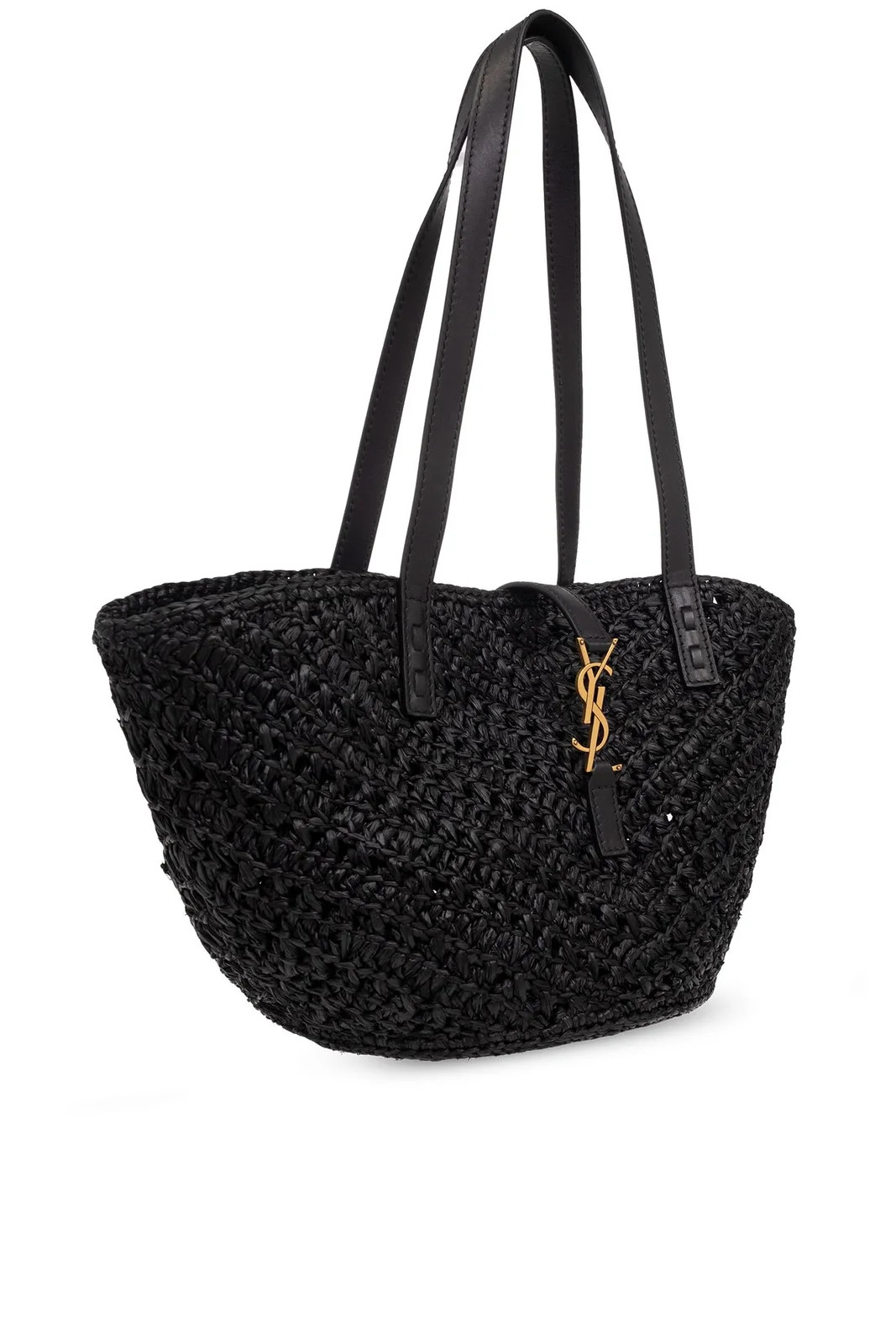 Saint Laurent Panier Logo Plaque Small Tote Bag | Cettire Global