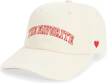Favorite Heart Embroidered Cotton Twill Baseball Cap | Nordstrom