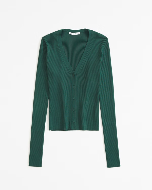 Women's Glossy Slim Cardigan | Women's Tops | Abercrombie.com | Abercrombie & Fitch (US)