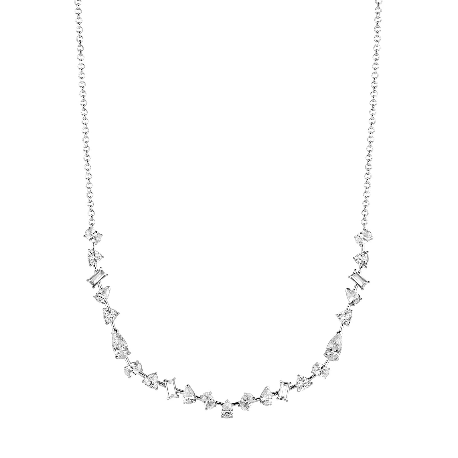 Colar Life Aspen em Prata 925 com Pedras Incolores, 45cm | Vivara (BR)