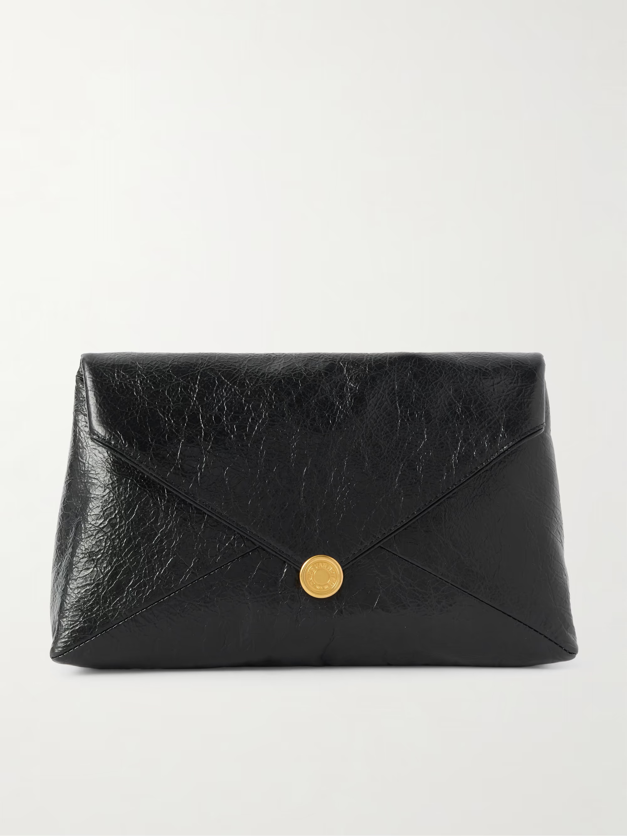 Medium textured-leather clutch | NET-A-PORTER (US)