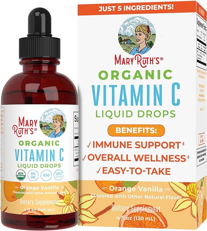 MaryRuth's Vitamin C Drops | USDA Organic Vitamin C Liquid Drops for Adults | Men & Women | Vitam... | Amazon (US)