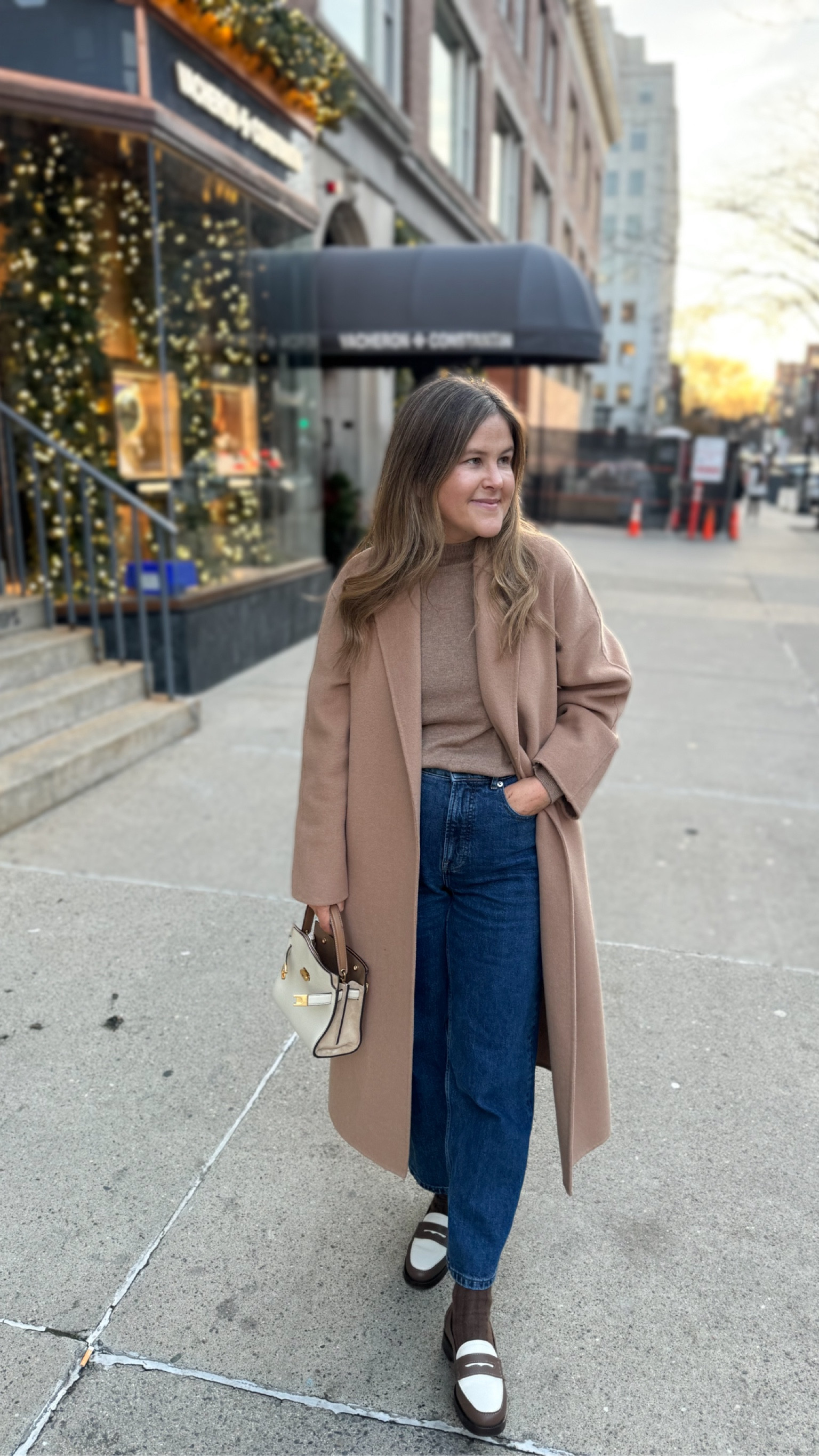 If you’re looking for a wool mockneck sweater that you can layer under any coat or blazer, or wear by itself, this is a great option. It also comes in other colors, and it is not itchy!! I’m wearing size small. Work appropriate too. 

#LTKWorkwear #LTKHoliday