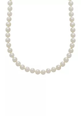 Belk & Co 14K Yellow Gold and Freshwater Pearl Strand Necklace | Belk