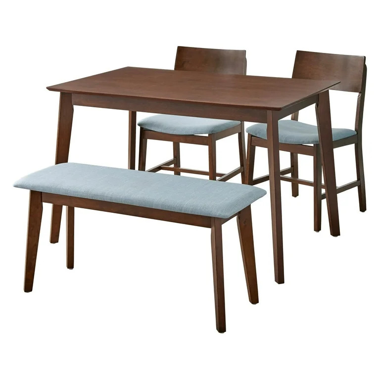 TMS Tiara 4-Piece Mid Century Dining Set with Bench, Multiple Colors - Walmart.com | Walmart (US)