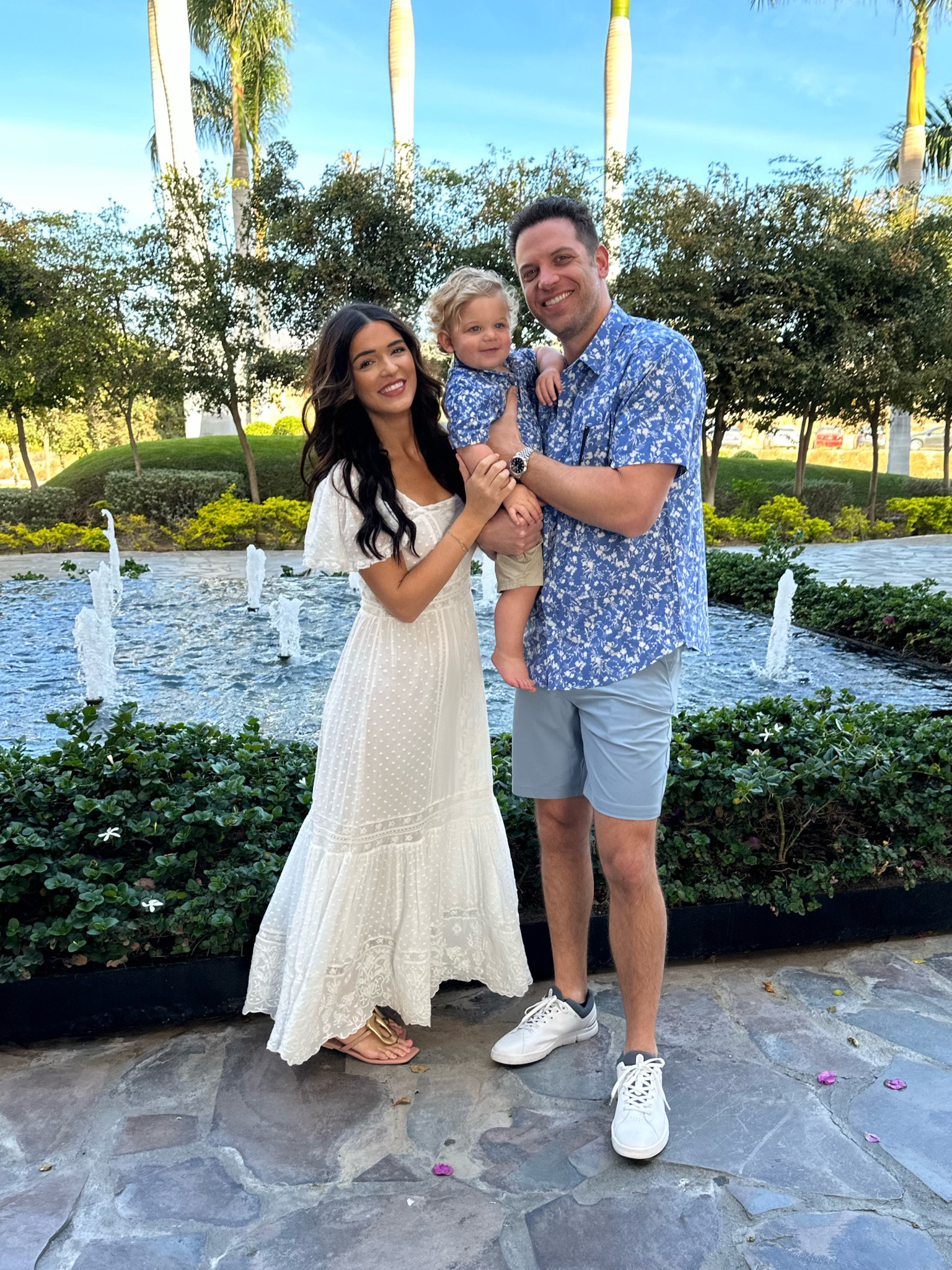 Another matching outfit for baby & dad! Tagging other matching styles - my dress didn’t come in time so I wore this beautiful dress from Love Shack Fancy 🤍