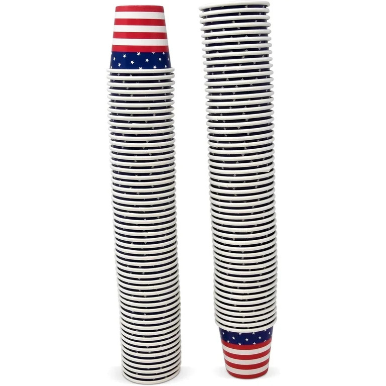 Gift Boutique 100 Patriotic Paper 2 Oz Shot Cups Fourth of July Disposable Shot Glasses America F... | Walmart (US)