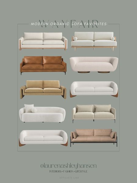 I love how modern, organic and neutral all of these sofas from Wayfair are! A mix of materials from velvet to boucle and leather too, and the wood and metal leg accents are stunning! So many favorites! 

#LTKStyleTip #LTKHome