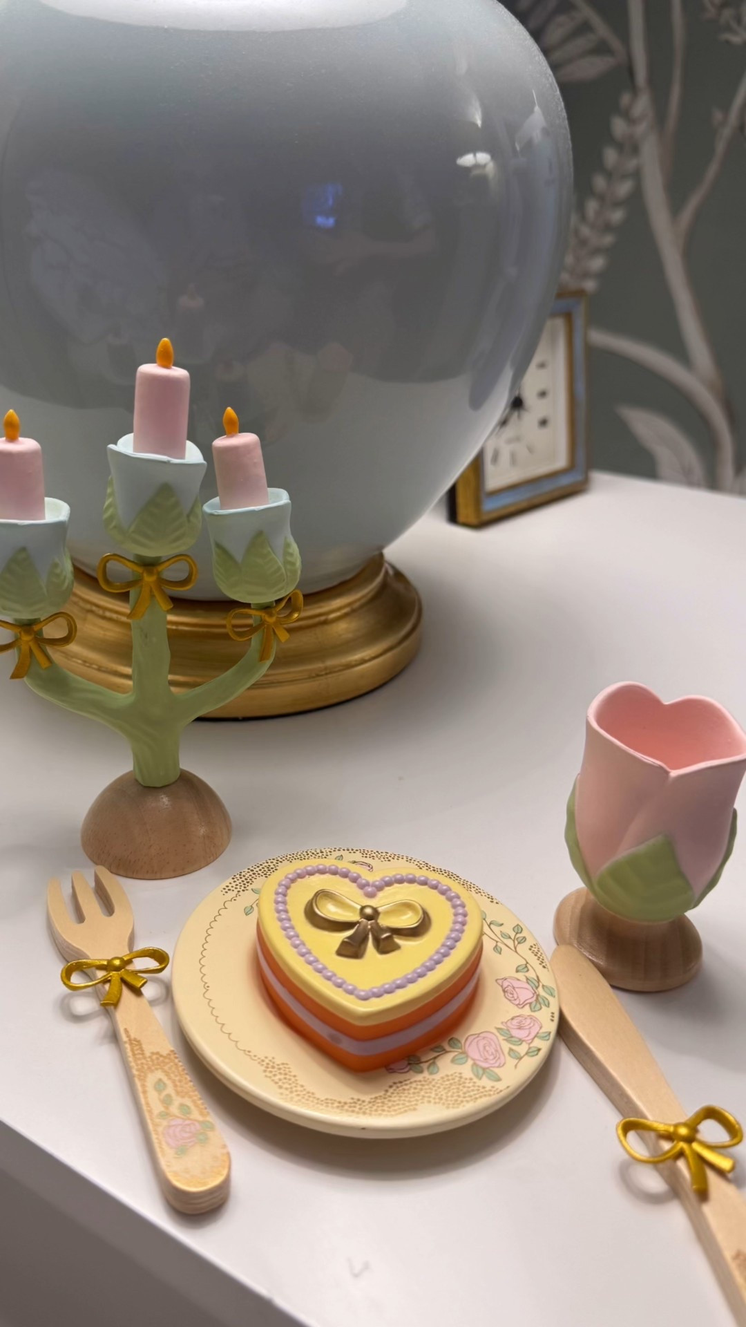 The cutest pretend-play tea time setup, every detail is so dreamy.
From the pastel candelabra to the rosebud cup and the little heart-shaped cake, this wooden play set is perfect for make-believe parties and imaginative kitchen play. Such a charming gift idea for little ones who love hosting “tea” and creating their own magical moments. Tap to shop the pieces!

#LTKKids #LTKGiftGuide