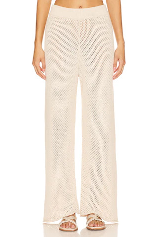 onia Crochet Wide Leg Pant in Sandshell from Revolve.com | Revolve Clothing (Global)