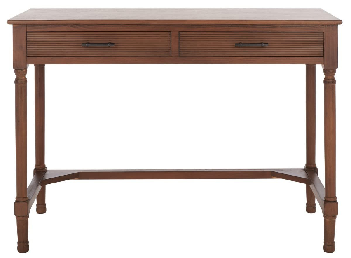 SAFAVIEH Home Collection Layce Brown 2-Drawer Computer Table Office Desk Table | Amazon (US)