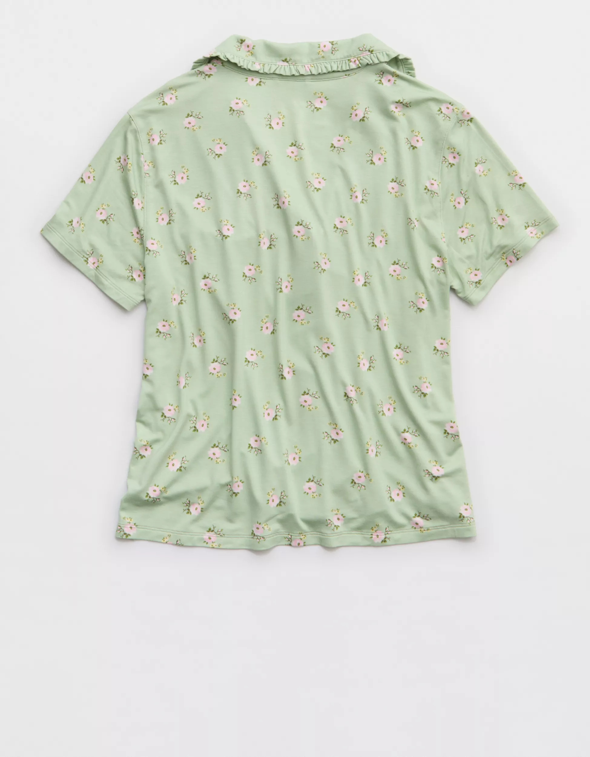 Aerie Real Soft® Ruffle Pajama Shirt | Aerie