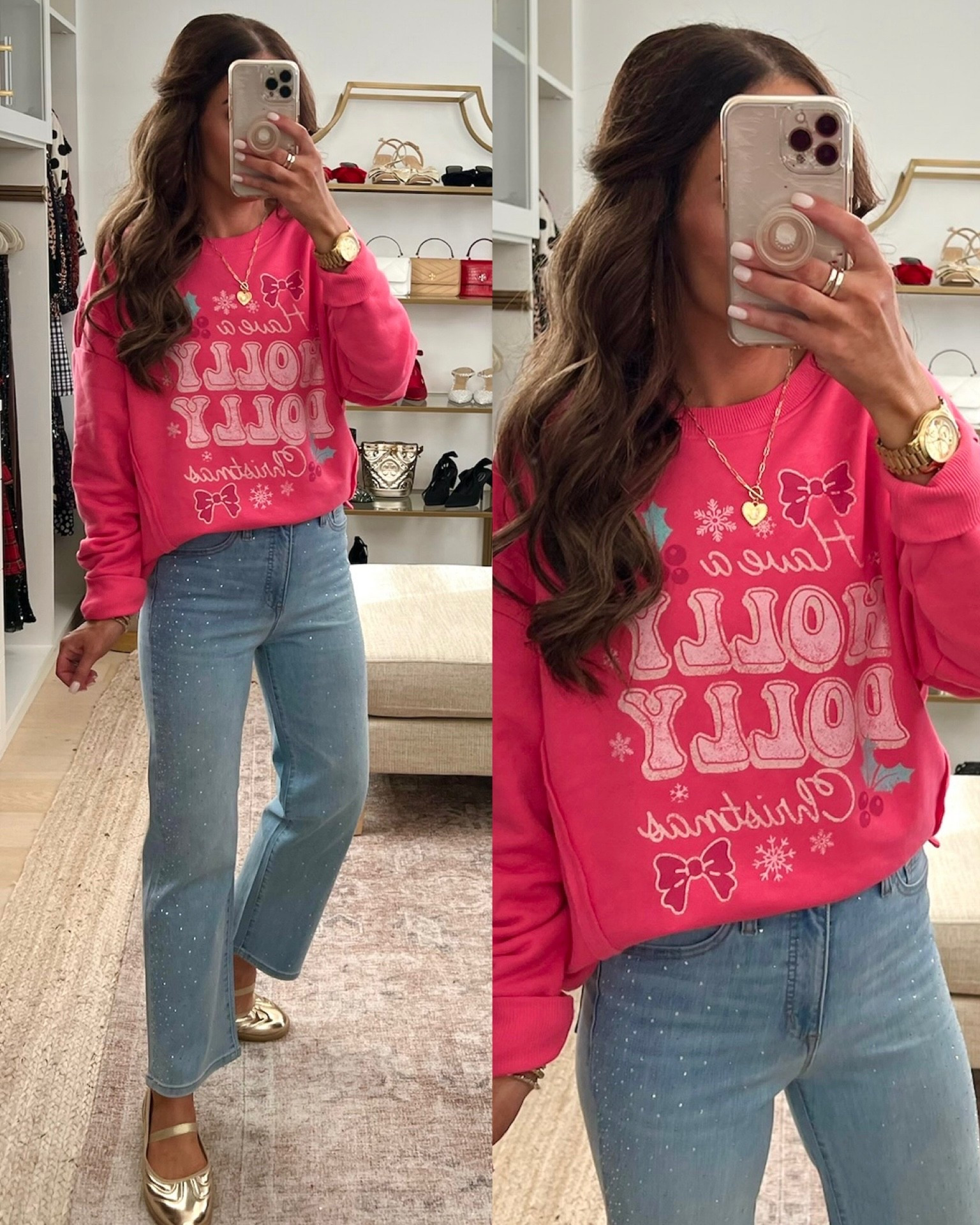 Wearing size M in top 