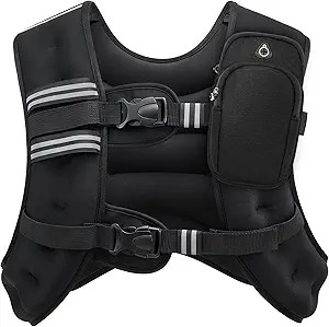 ZELUS Weighted Vest, 6lb/8lb/12lb/16lb/20lb/25lb/30lb Weight Vest with Reflective Stripe for Work... | Amazon (US)