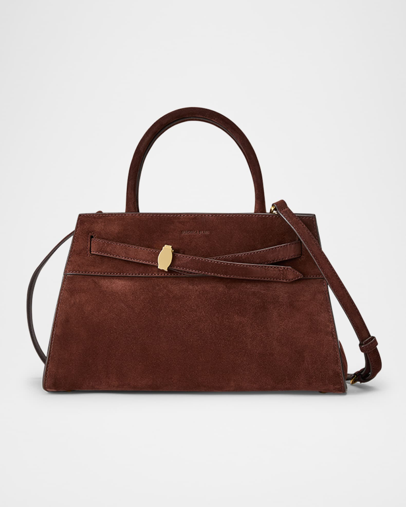 Dash Belted Suede Top-Handle Bag | Neiman Marcus