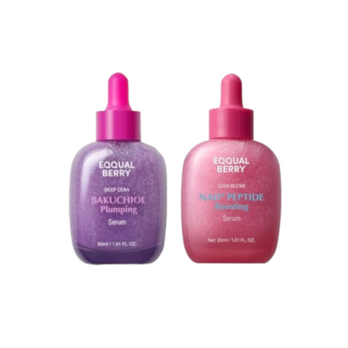 EQQUALBERRY - Bakuchiol Plumping Serum - 30ml (1ea) + NAD+ Peptide Boosting Serum - 30ml (1ea) Set | Stylevana