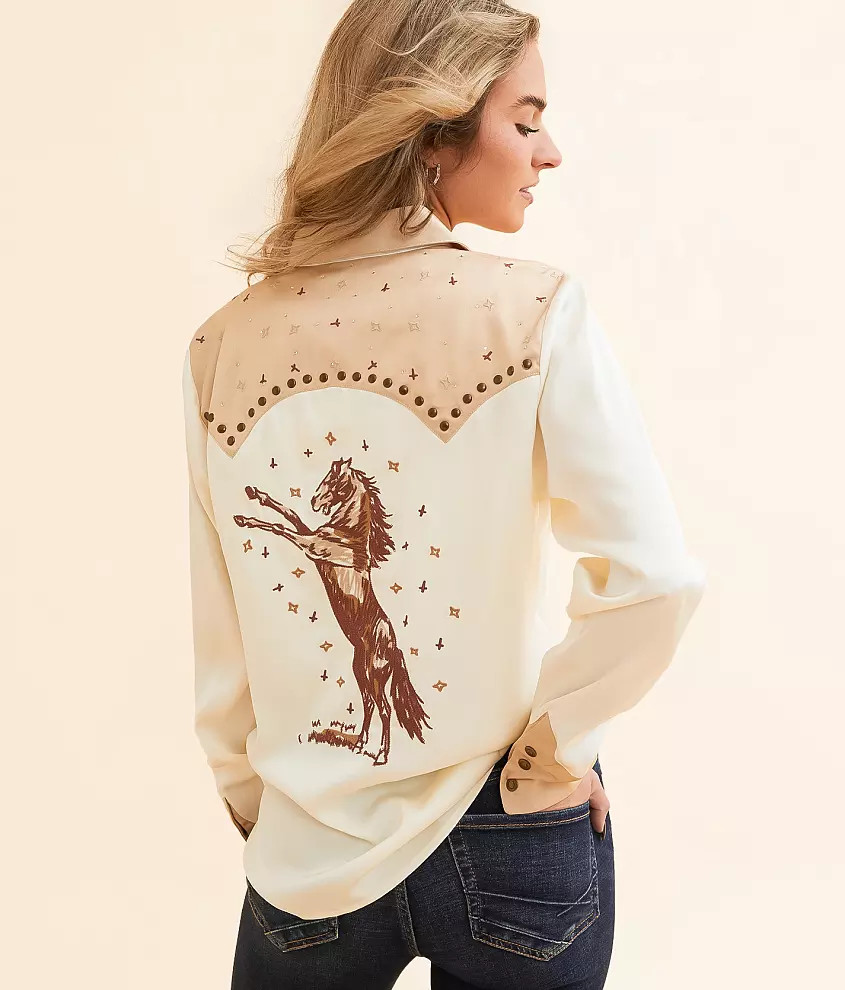 Wildhorse Western Satin Shirt | Buckle