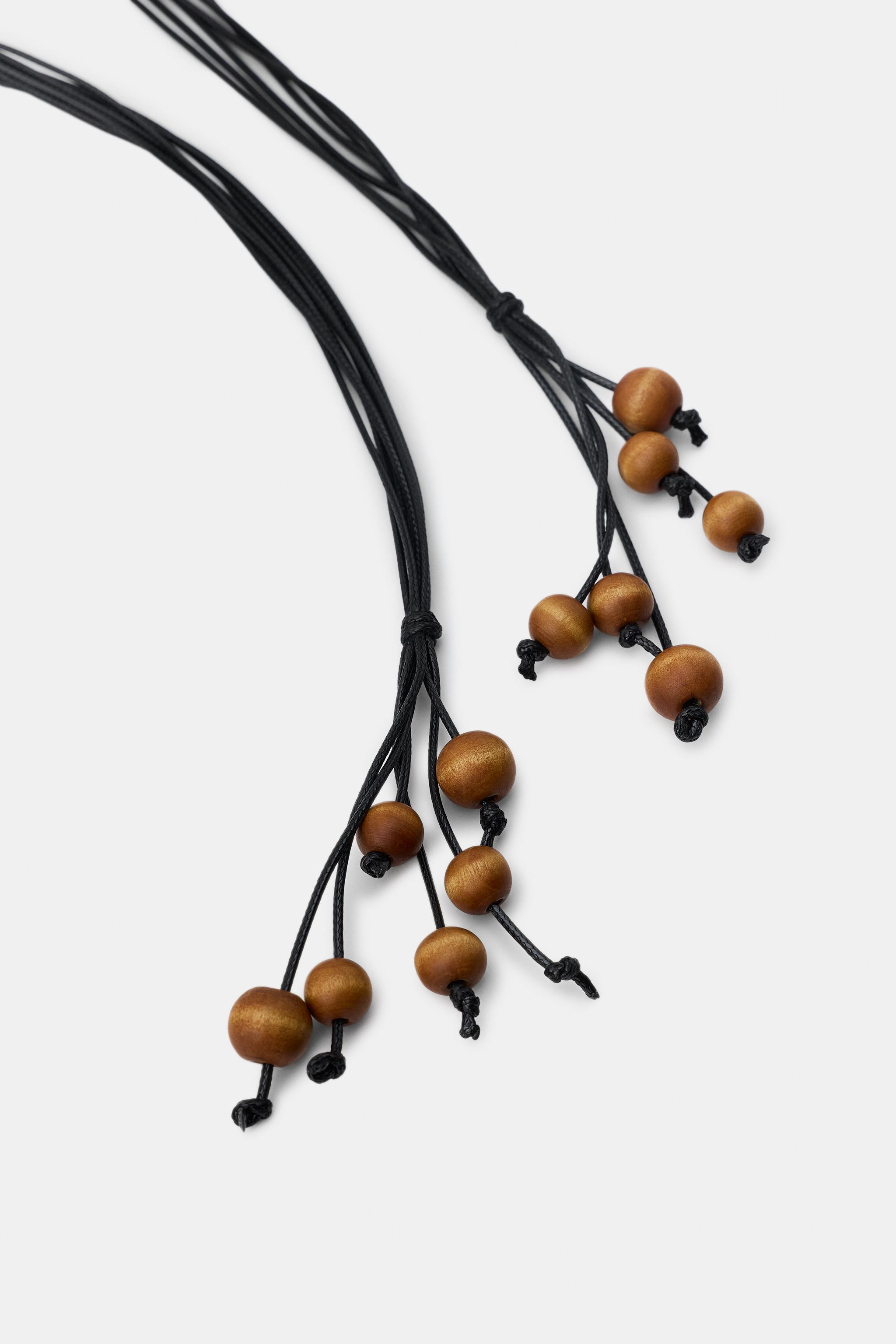 PACK OF 3 CORD NECKLACES WITH SHELLS AND CERAMIC | Zara US