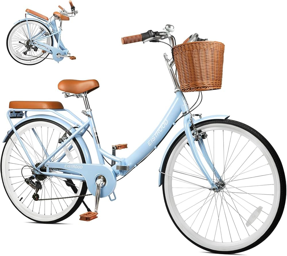 26 Inch Beach Cruiser Bike for Women, Hybrid Womens Bike with 7 Speed, Adjustable Seat, Lightweig... | Amazon (US)