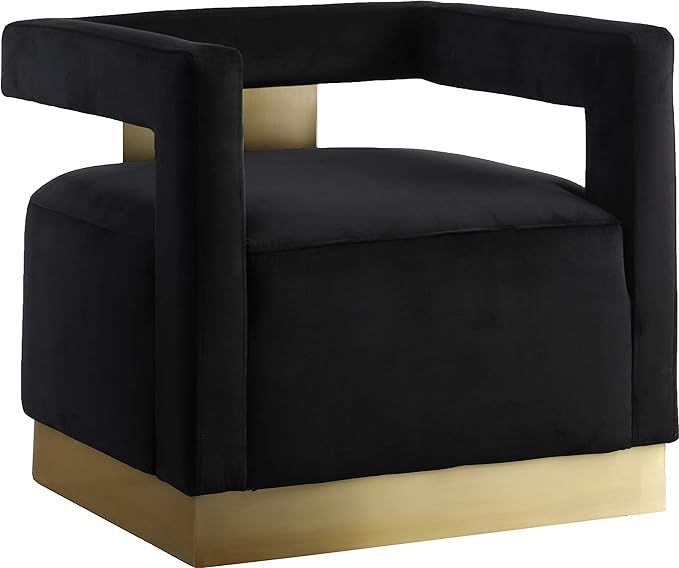 Meridian Furniture Armani Collection Modern | Contemporary Velvet Upholstered Accent Chair with S... | Amazon (US)