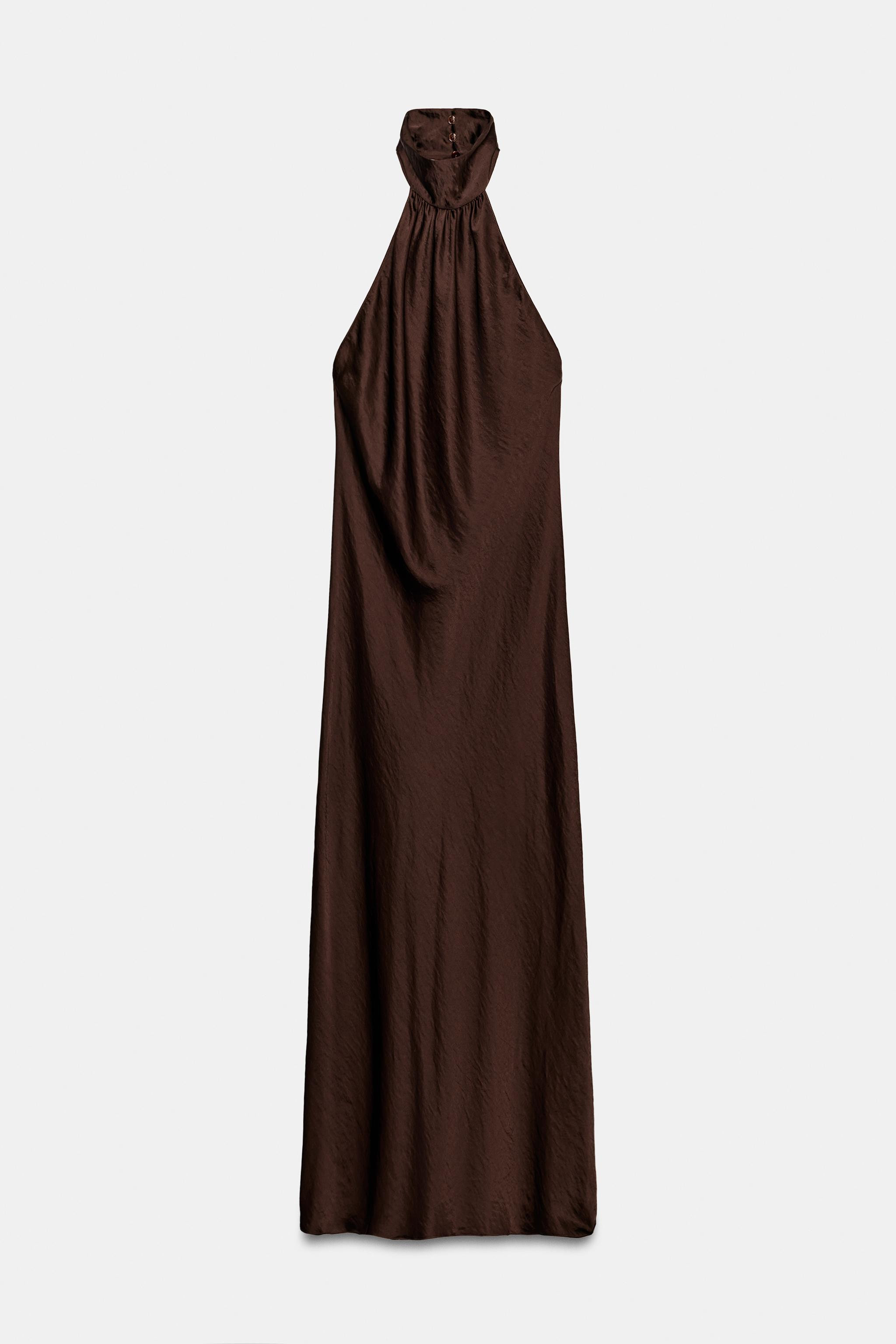 ZW COLLECTION HALTER NECK LONG DRESS | Zara US