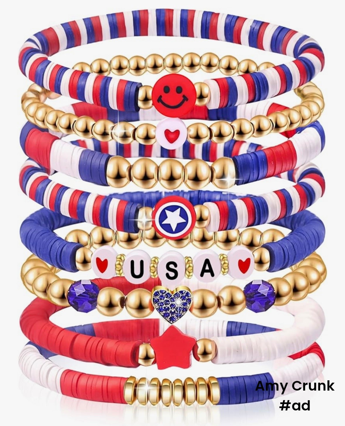 🇺🇸✨ STACKED in stars, stripes & a little sparkle ✨🇺🇸
Because one bracelet is never enough when you’re feeling this patriotic ❤️💙
#LuxeForLess #USAStyle #StackGameStrong

#LTKSeasonal #LTKSaleAlert