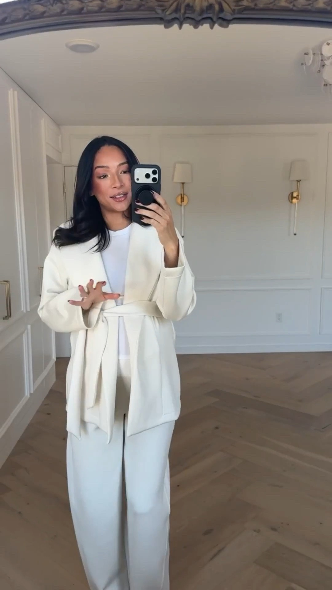 Comfy Winter Outfit 🤍 Use code NENAXSPANX for 15% off your first Spanx purchase + free shipping! Wearing size M cardigan and size M Tall barrel leg pants - this material is so comfortable, lightweight and buttery soft! 

Loungewear 
Winter outfit 
Winter fashion 
Airport outfit 
Travel outfit

#LTKTravel #LTKSeasonal #LTKFindsUnder100