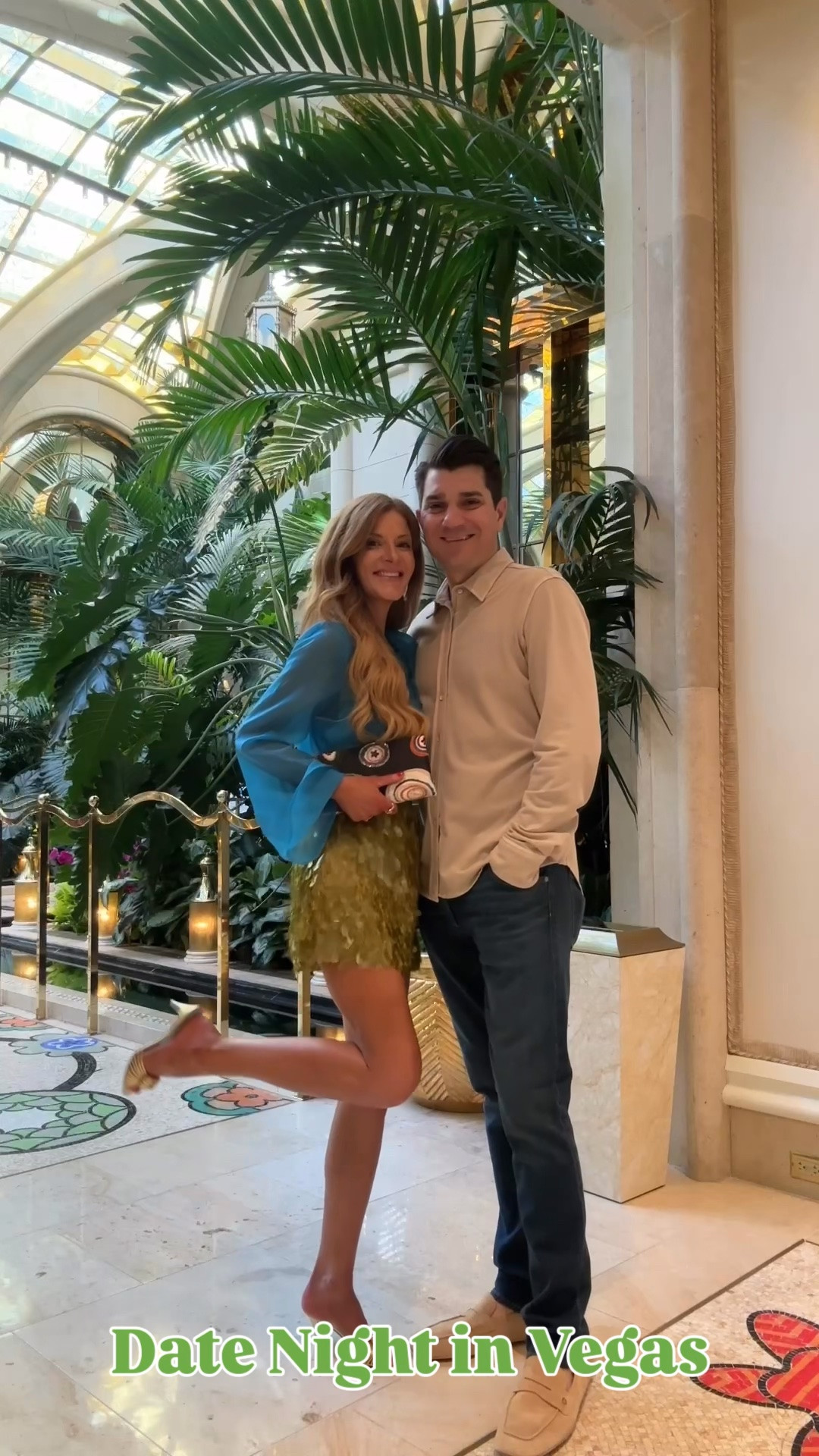 Vegas date night green sequin skirt & blue sheer top! Wearing xs in both. Linked a few similar skirts because mine is almost sold out- will watch for restocks!

#LTKootd #LTKCon #LTKSeasonal