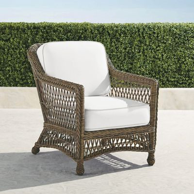 Hampton Lounge Chair in Driftwood Wicker | Frontgate