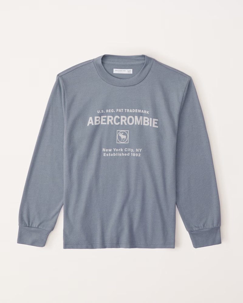 boys long-sleeve print logo tee | boys | Abercrombie.com | Abercrombie & Fitch (US)