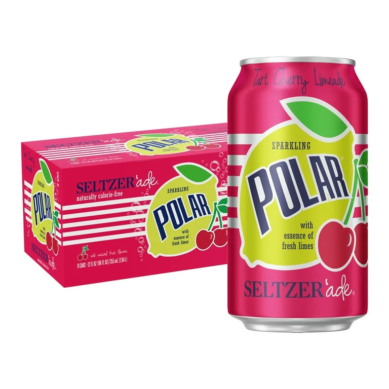 Polar Zero Calorie Tart Cherry Limeade Sparkling Seltzer Water, 12 fl oz, 8 Pack Cans | Walmart (US)