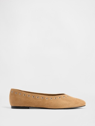 Vegan Suede Ballet Flats | Gap (US)