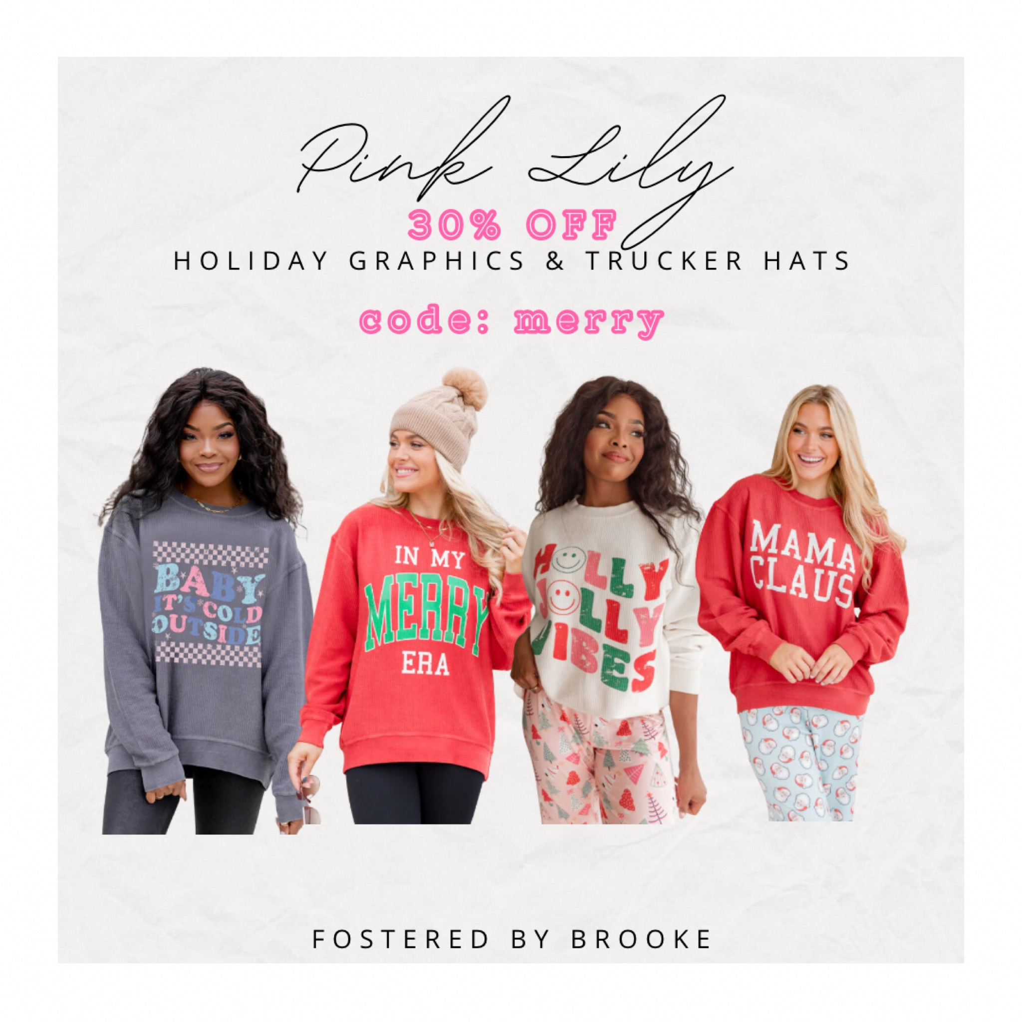 30% off #holiday graphics & trucker hats!! Super cute styles 🎄🎅🏼 use code merry at checkout! 

#LTKsalealert #LTKHolidaySale #LTKHoliday