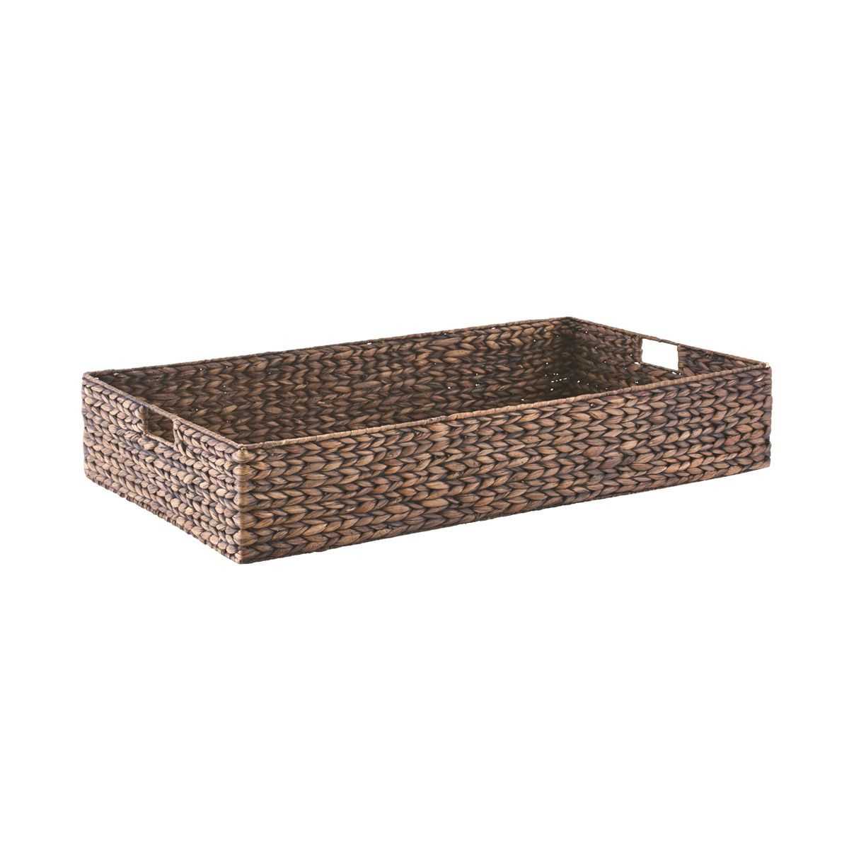 Coffee Table Water Hyacinth Bin Mocha Brown | The Container Store