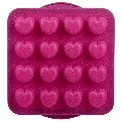 Trudeau 16ct Silicone Bite Size Heart Baking Pan | Target