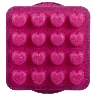 Trudeau 16ct Silicone Bite Size Heart Baking Pan | Target