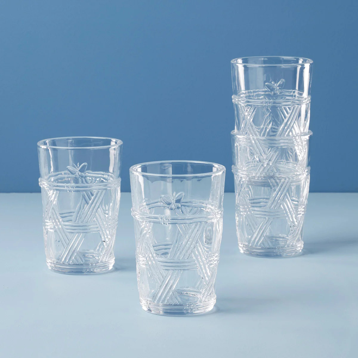 Butterfly Meadow Clear Tall Glasses - Set Of 4 | Lenox